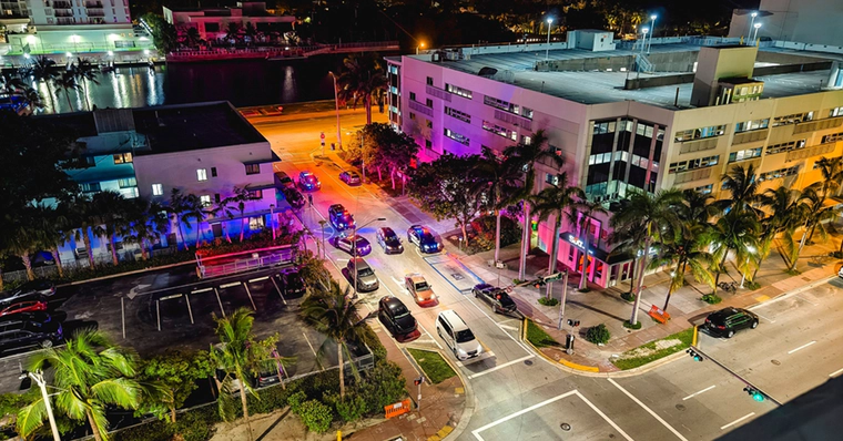 Florida police activity on a street