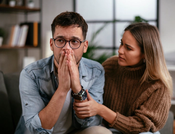 Wife is helping alcoholic husband to get treatment.