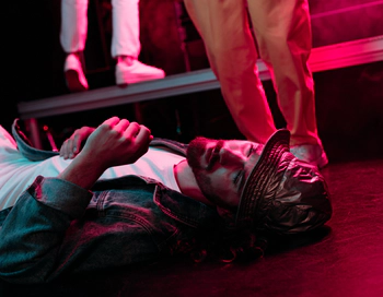 Man on a floor at a party