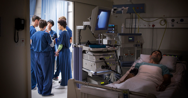 Doctors meeting in a hospital