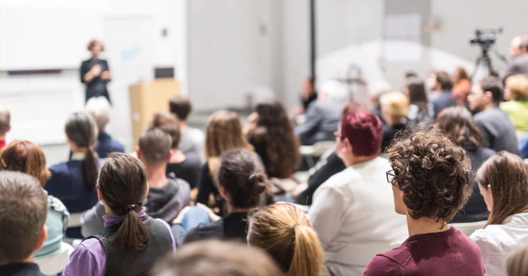 Students at a lecture