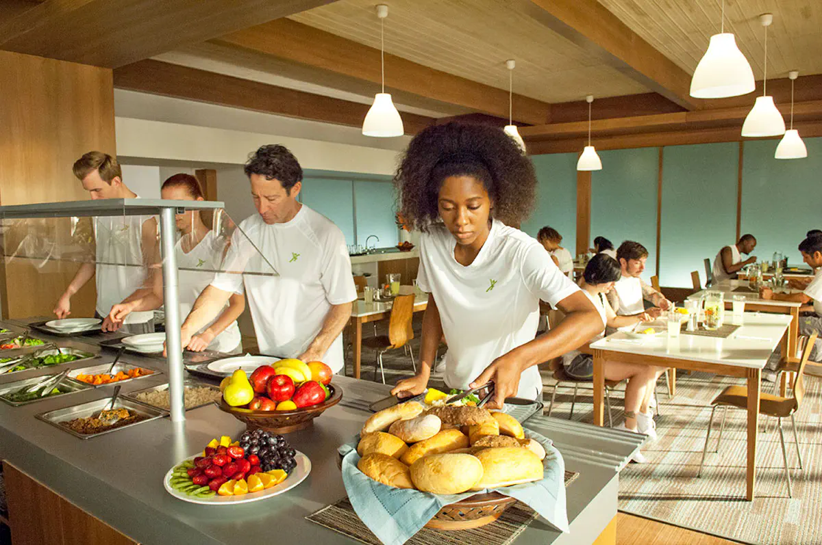 Narconon students in the dining room